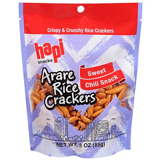 Hapi Arare Rice Crackers in Sweet Chili, 3.0 oz.