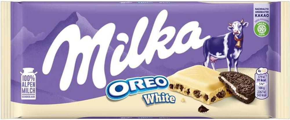 Milka White Chocolate Oreo Bar 3.5oz