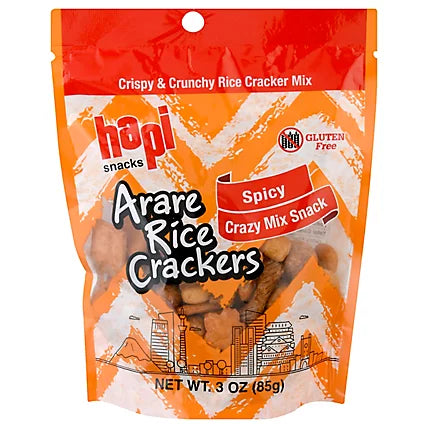 Hapi Arare Rice Crackers Spicy Crazy Mix Snack 85g – Aji
