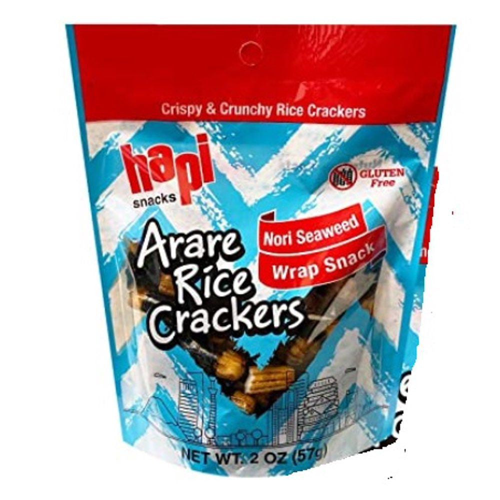 Hapi Arare Rice Crackers Nori Seaweed Wrap 2oz