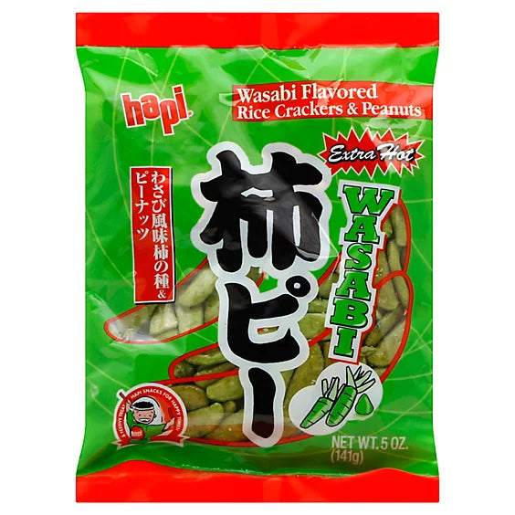 Hapi Wasabi Kaki Pea Extra Hot Rice Crackers