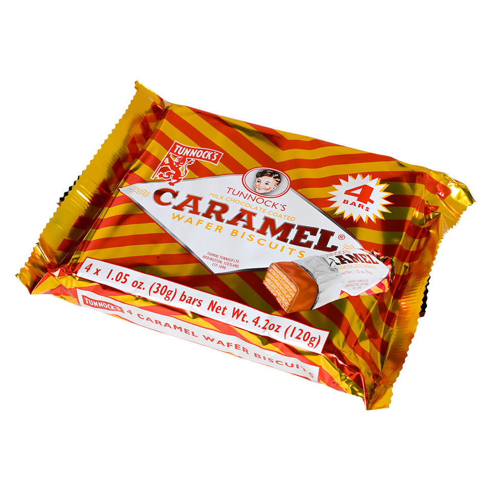 Tunnock's Chocolate Caramel Wafers 4pk 4.4 oz